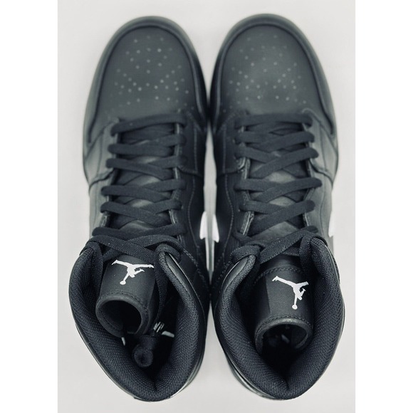 NEW Nike Jordan 1 Mid TD Football Cleats Black White FJ6805-001 Mens Size Multi - Picture 5 of 6